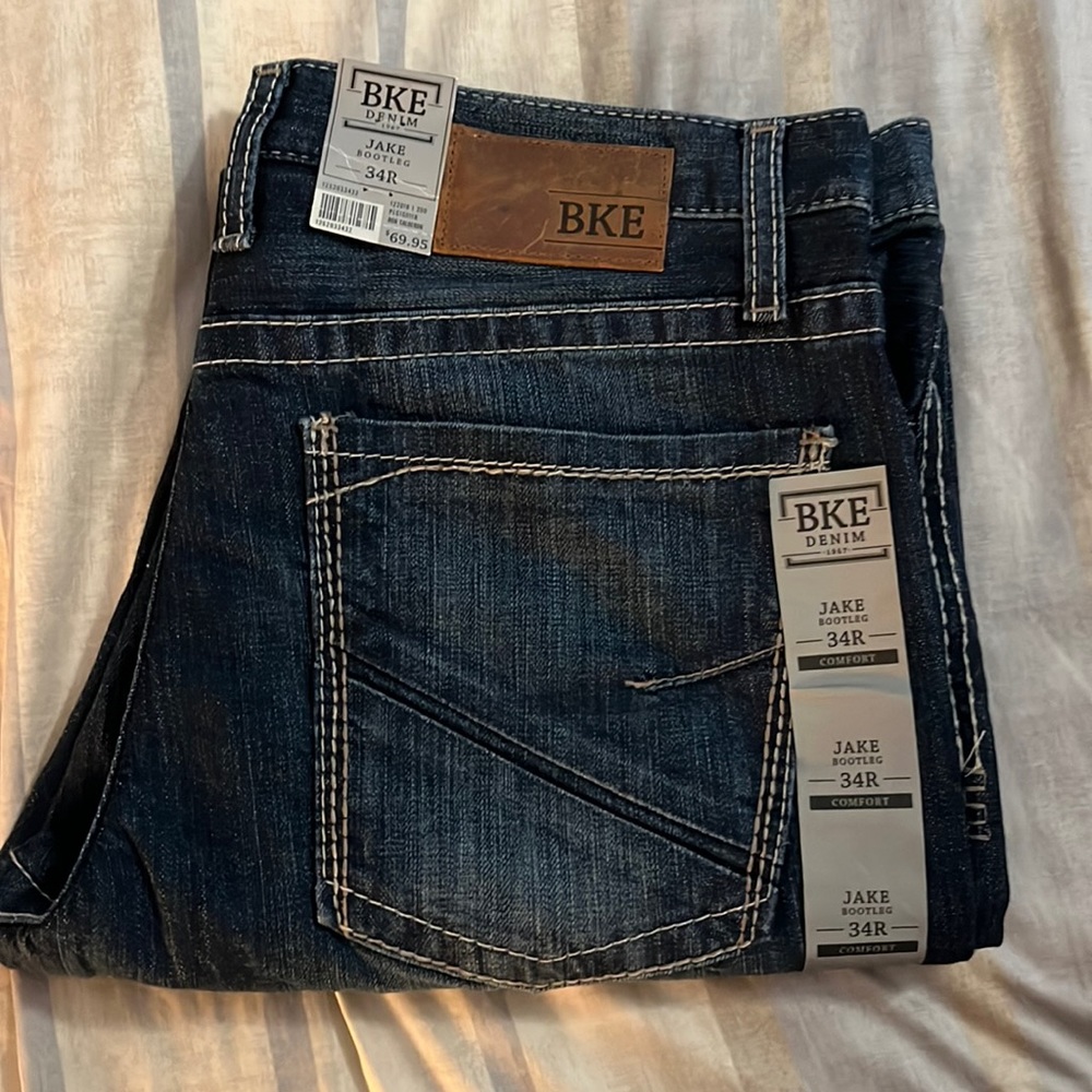 BKE men’s bootleg comfort denim jeans
